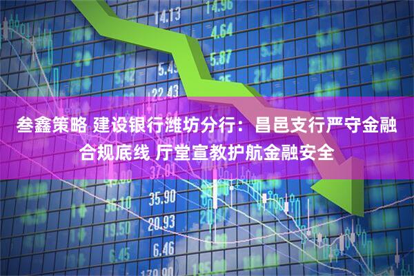 叁鑫策略 建设银行潍坊分行：昌邑支行严守金融合规底线 厅堂宣教护航金融安全
