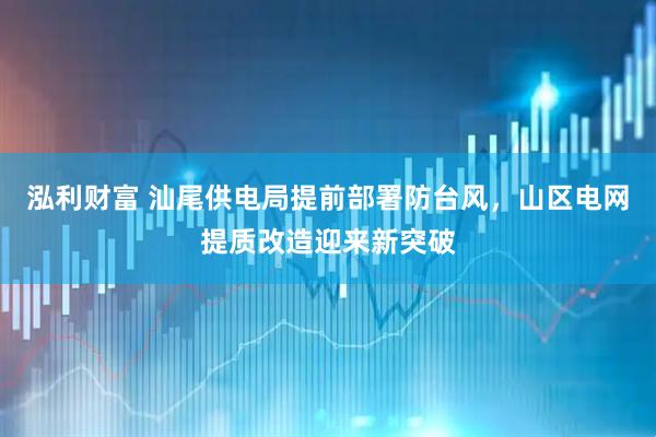 泓利财富 汕尾供电局提前部署防台风，山区电网提质改造迎来新突破